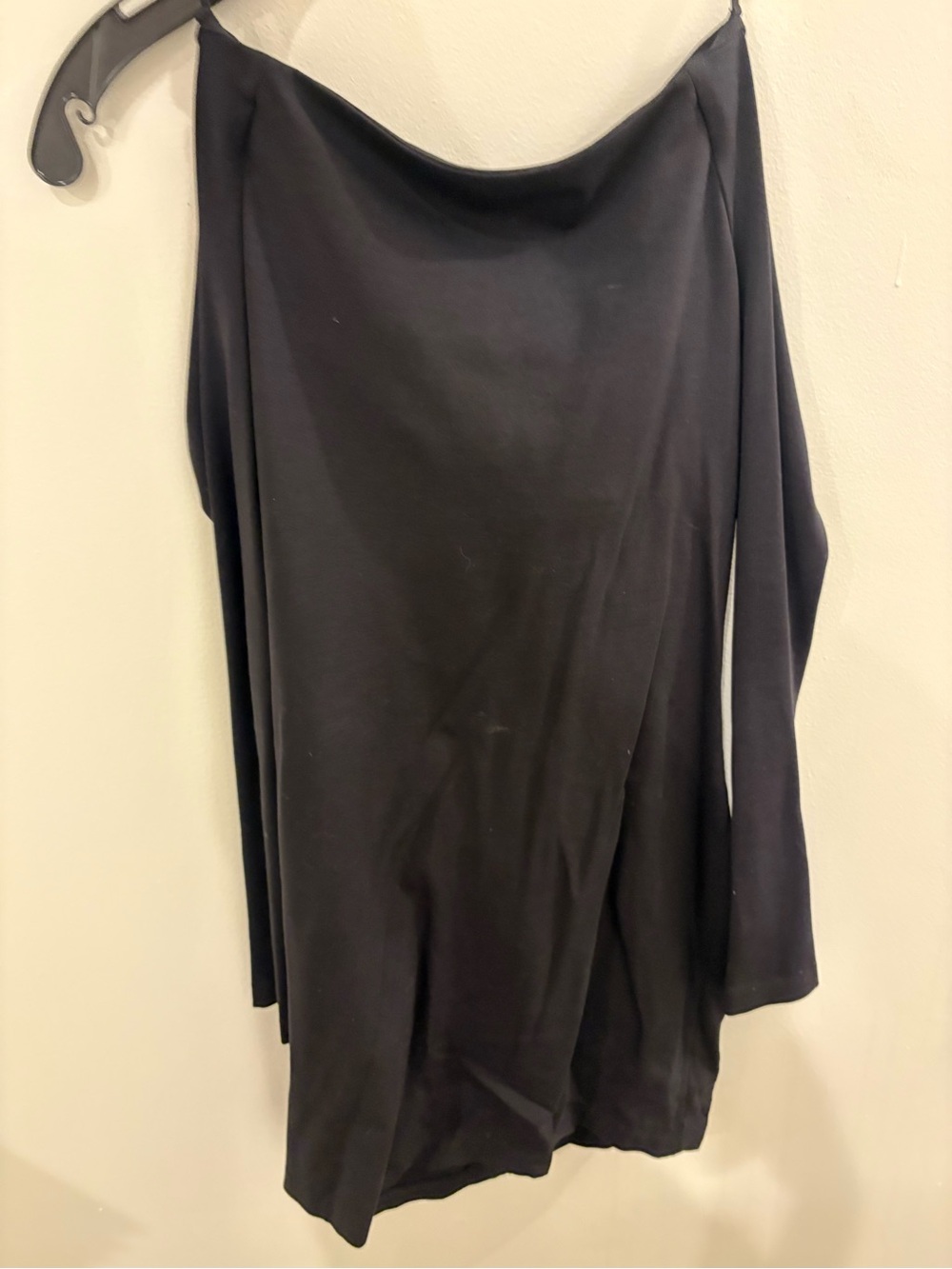 The Row Black Off-Shoulder Tunic Top